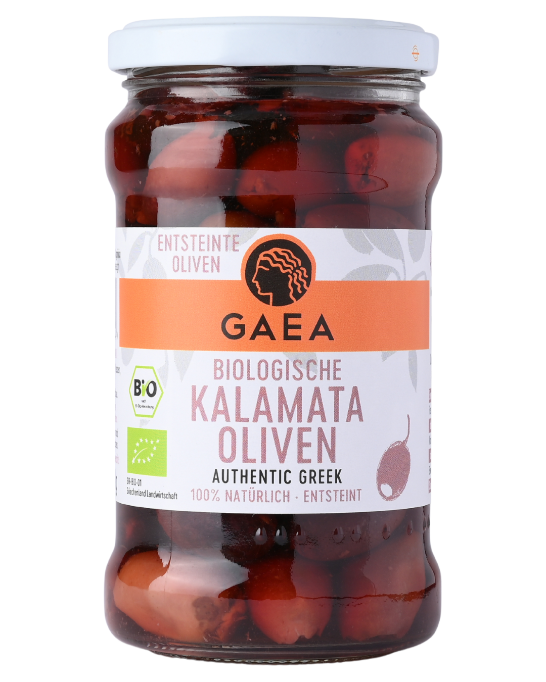 Biologische entsteinte Kalamata-Oliven