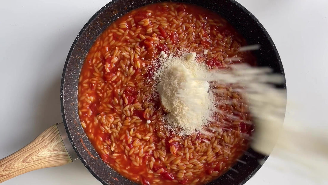 Einfach, käsig, cremig, Tomate, 1 Topf Orzo