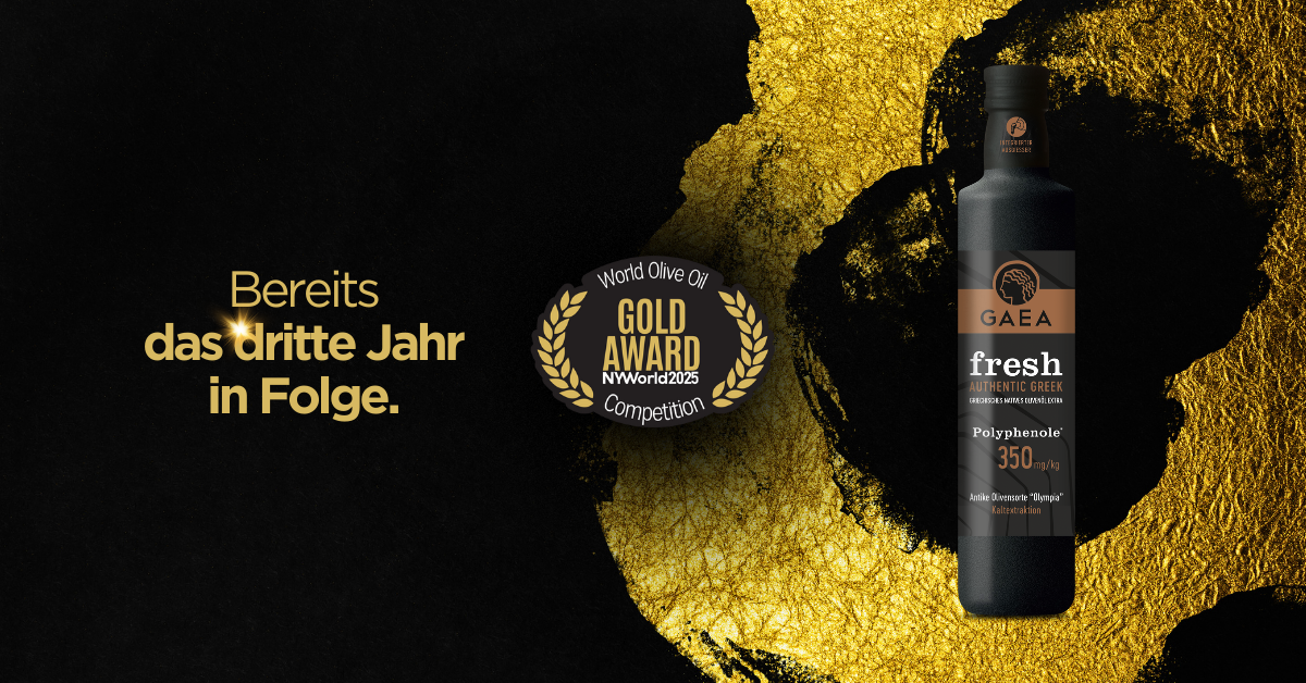 GAEA Fresh gewinnt zum dritten Mal in Folge Gold bei der NYIOOC!
