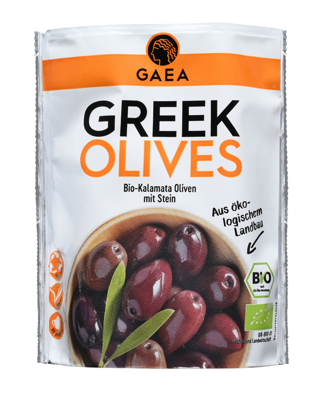 GAEA BIO Kalamata Oliven ohne Lake