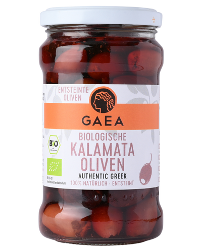Biologische entsteinte Kalamata-Oliven